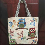 Striped Canvas Tote Beach Bag for Women - Large Shoulder Handbag