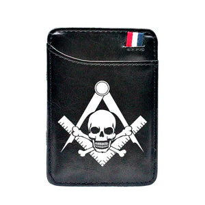Freemason Skull Leather Magic Wallet BE1000