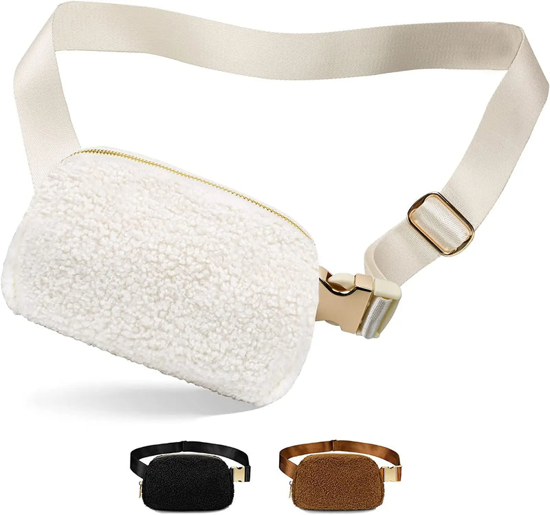Fleece Waist Bag for Men and Women in Autumn and Winter