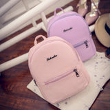 College Wind Mini Shoulder Bag PU Leather Girl Candy Small Backpack Women B