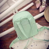 College Wind Mini Shoulder Bag PU Leather Girl Candy Small Backpack Women B
