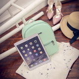College Wind Mini Shoulder Bag PU Leather Girl Candy Small Backpack Women B