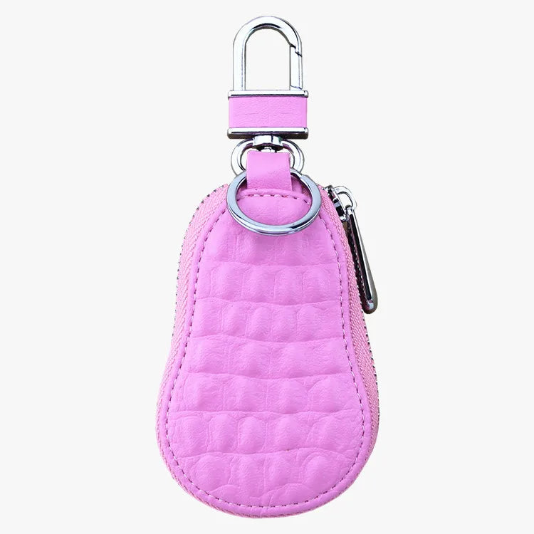 PU Leather Car Key Case Wallet Holder Zipper Bag