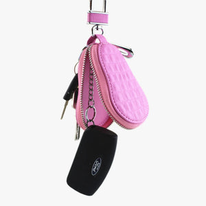 PU Leather Car Key Case Wallet Holder Zipper Bag