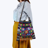 Vintage Hmong Tribal Ethnic Thai Boho Crossbody Bag Embroidery Tapestry