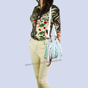 Vintage Ethnic Hippie Bohemian Embroidery Floral Strawstring Shoulder Bag