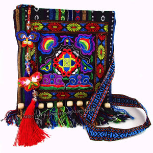 Vintage Hmong Tribal Ethnic Boho Shoulder Bag Embroidery Tapestry 005