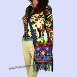 Vintage Hmong Tribal Ethnic Boho Shoulder Bag Embroidery Tapestry 005