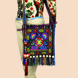 Vintage Hmong Tribal Ethnic Boho Shoulder Bag Embroidery Tapestry 005