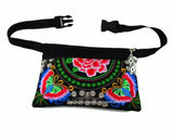 Vintage Hmong Tribal Ethnic Embroidery Waist Bags Women Waist Pack Bags