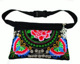 Vintage Hmong Tribal Ethnic Embroidery Waist Bags Women Waist Pack Bags