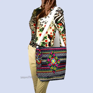 Vintage Hmong Tribal Ethnic Boho Shoulder Bag Embroidery Tapestry SYS-561