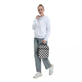 Freemason Checkered Pattern Insulated Lunch Bag - Masonic Cooler Thermal Lunch T