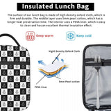 Freemason Checkered Pattern Insulated Lunch Bag - Masonic Cooler Thermal Lunch T