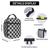 Freemason Checkered Pattern Insulated Lunch Bag - Masonic Cooler Thermal Lunch T