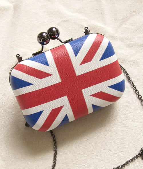 England Flag Women Clutch Vintage Messenger Bag Shoulder Bag PU Leather Handbags