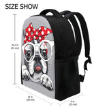 French Bulldog Portrait School Bag for Children Teenager Shoulder Schoolbag