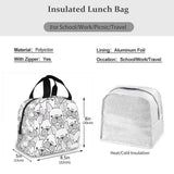 French Bulldog Puppy Face Dog Head Pattern Cooler Bag Zipper Thermal Lunch Box