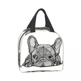 French Bulldog Puppy Insulated Lunch Bag - Reusable Thermal Cooler