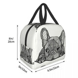 French Bulldog Puppy Insulated Lunch Bag - Reusable Thermal Cooler