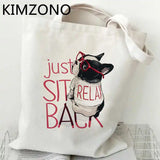 French Bulldog Cotton Tote Shopping Bag