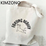 French Bulldog Cotton Tote Shopping Bag