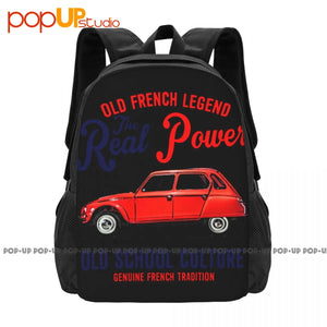 French Car Dyane Backpack Large Capacity Shoe Bag 3d Printing Multi-function