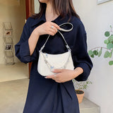 French Leather Chain Shoulder Bag for Women