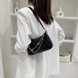 French Leather Chain Shoulder Bag for Women