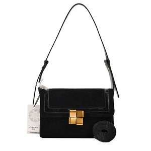 French Women Winter Shoulder Handbag Nubuck Leather Messenger