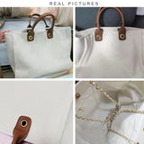 French Designe Tote Bag Canvas Handbags For Women Large Shoulder Bags