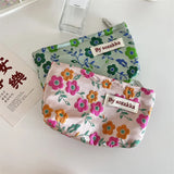 French Embossed Flowers Cosmetic Storage Bag Wallet Travel Makeup Kits