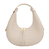 French PU Leather Half Moon Shoulder Bag Winter Women Texture