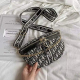 French Niche Women Contrast Messenger Bag Lock Square Bag