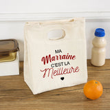 French Printed Pattern Cooler Lunch Bags Portable Insulated Canvas