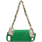 French Style Small Square Bags Soft Surface Chain Shoulder Messenger Bags