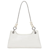 French Stone Pattern Underarm Bag Beading Chain Shoulder Bags