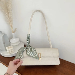 French Style Underarm Bag Stone Pattern One Shoulder Bags