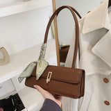 French Style Underarm Bag Stone Pattern One Shoulder Bags