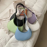 French Style Leather Shoulder Bag Small Handbag Vintage Tote Purse