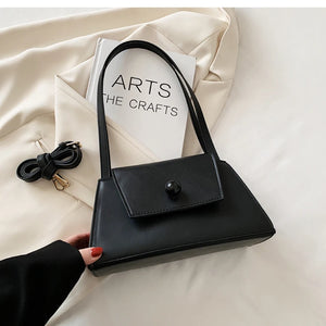 French Texture Shoulder Bag for Women Summer Solid Underarm Pack