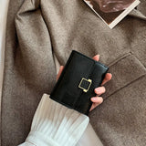 French Vintage Women Mini Wallets Portable Carteras Young Square