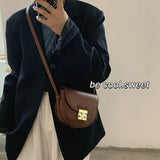 French Small Bag Female Saddle Messenger Bag