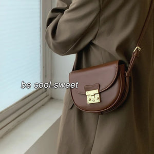 French Small Bag Female Saddle Messenger Bag