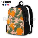 Vintage Retro Boho Oranges Tropical Citrus Outdoor Hiking Backpack