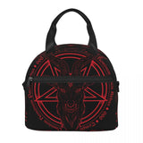 Cooler Bag Baphomet Goat Head Print Portable Thermal Lunch Bag For Women