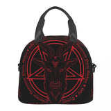 Cooler Bag Baphomet Goat Head Print Portable Thermal Lunch Bag For Women