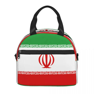 Iran Flag Cooler Bag Portable Thermal Lunch Box Tote Food Bag