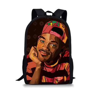Fresh Prince 3D Pattern Print Backpack for Teens Boys