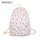 Cherry Print School Bag for Girls with Large Capacity